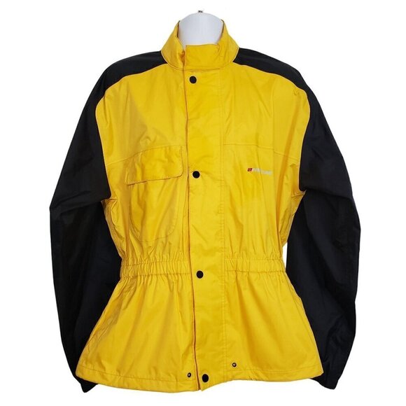 Firstgear Motorcycle Rain Jacket Coated Nylon Reflective Mens Size Large - Picture 1 of 16